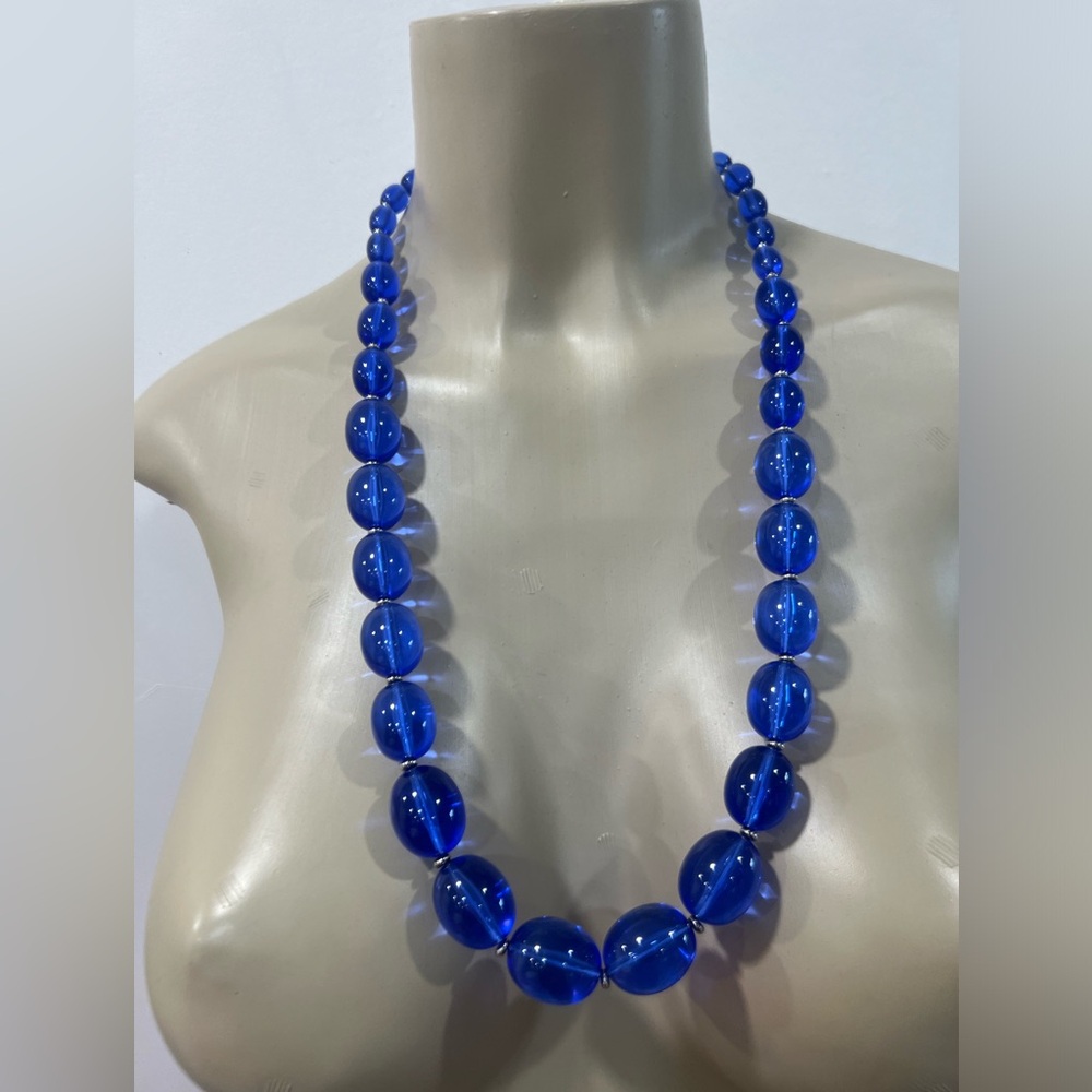 Monet blue necklace 28” long